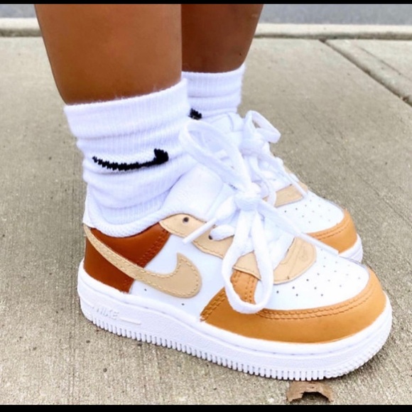Custom Brown Air Force 1- Toddler - Picture 2 of 2